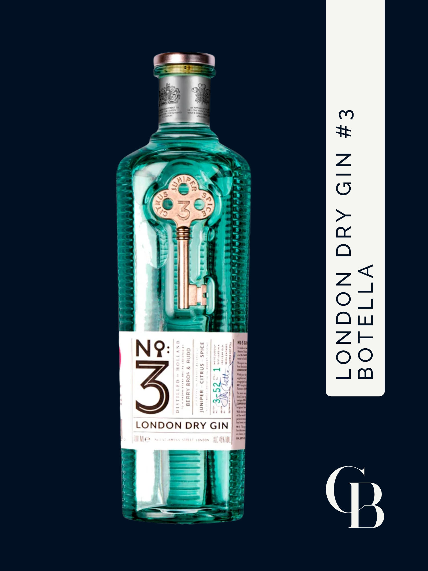 London Dry Gin #3 Botella
