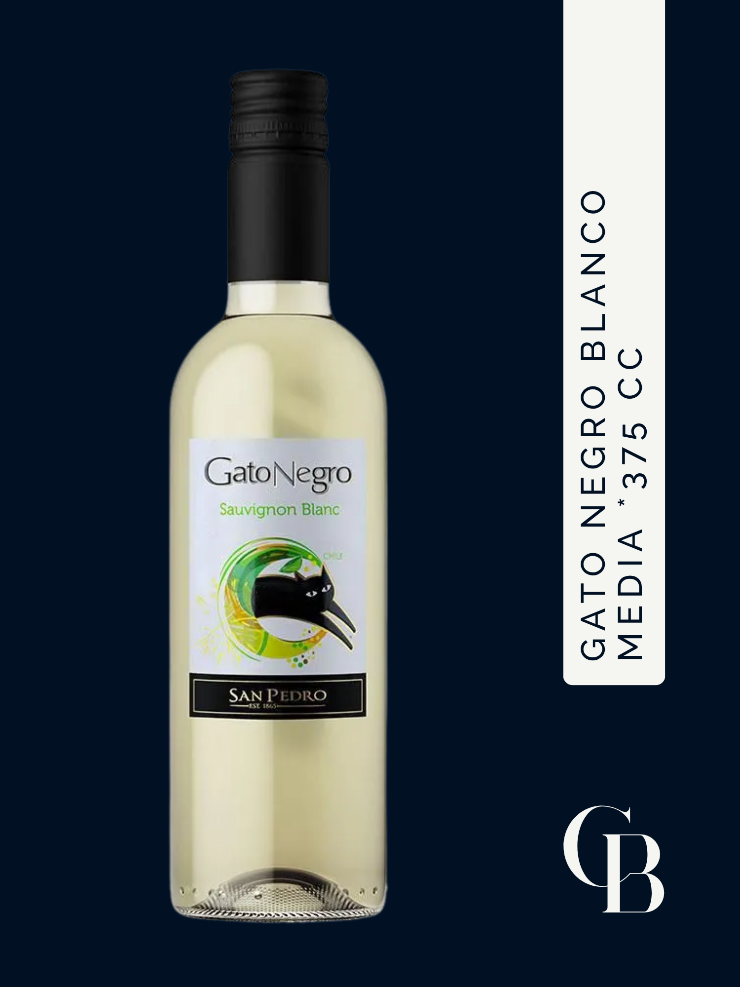 Gato Negro Blanco Media 375 Cc