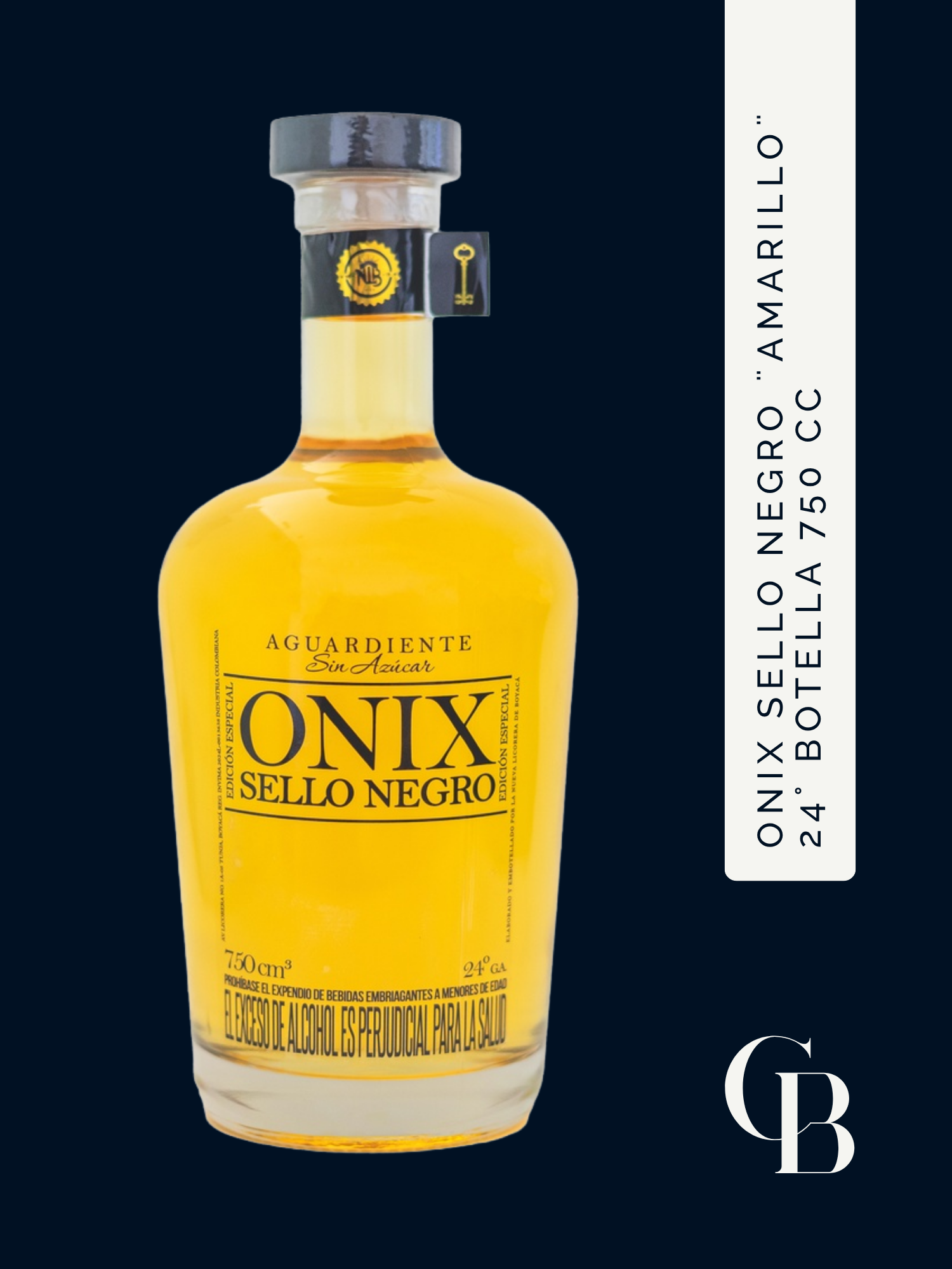 Onix Sello Negro Amarillo 24 Botella 750 Cc