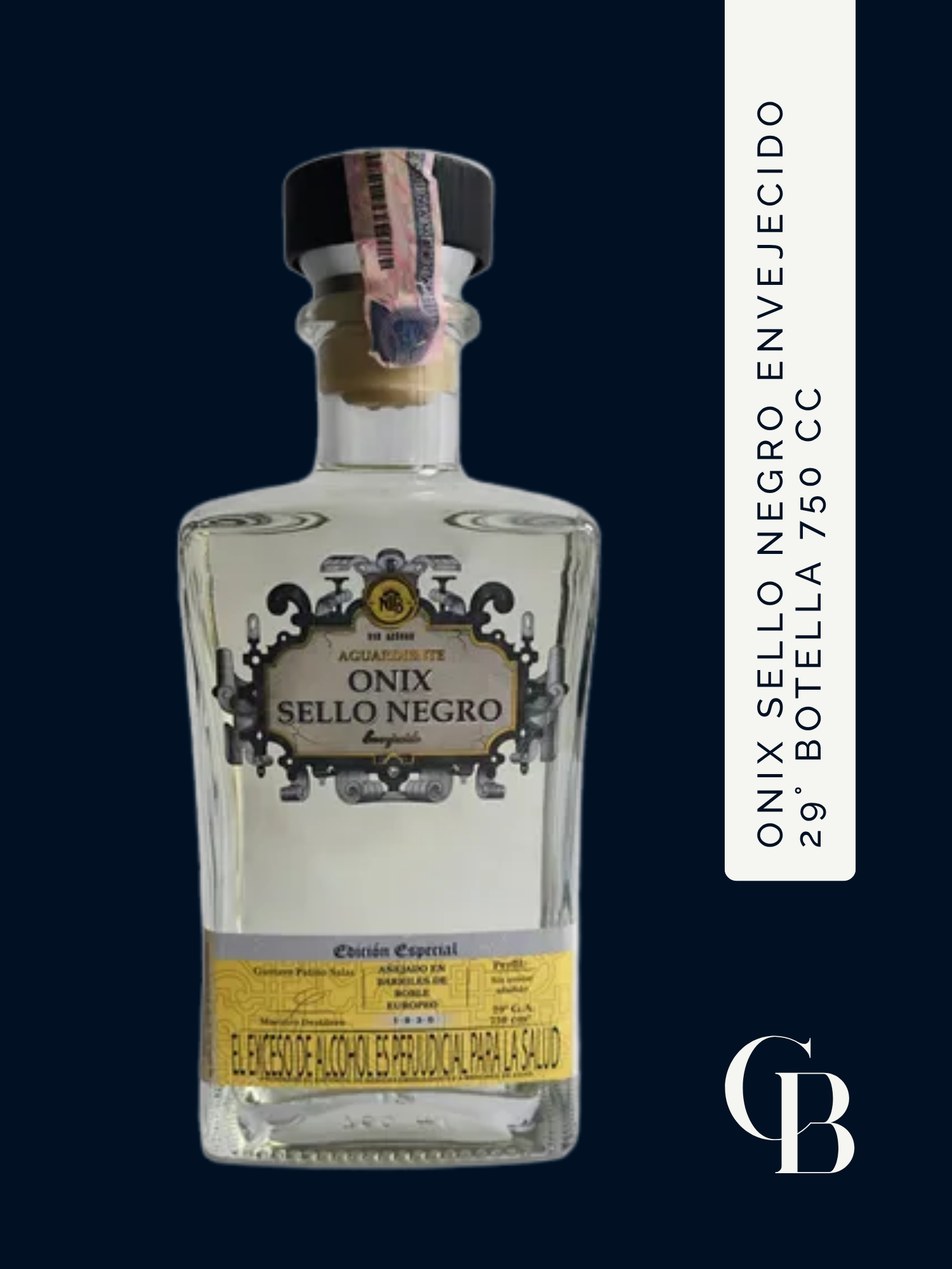 Onix Sello Negro Envejecido 29 Botella 750 Cc