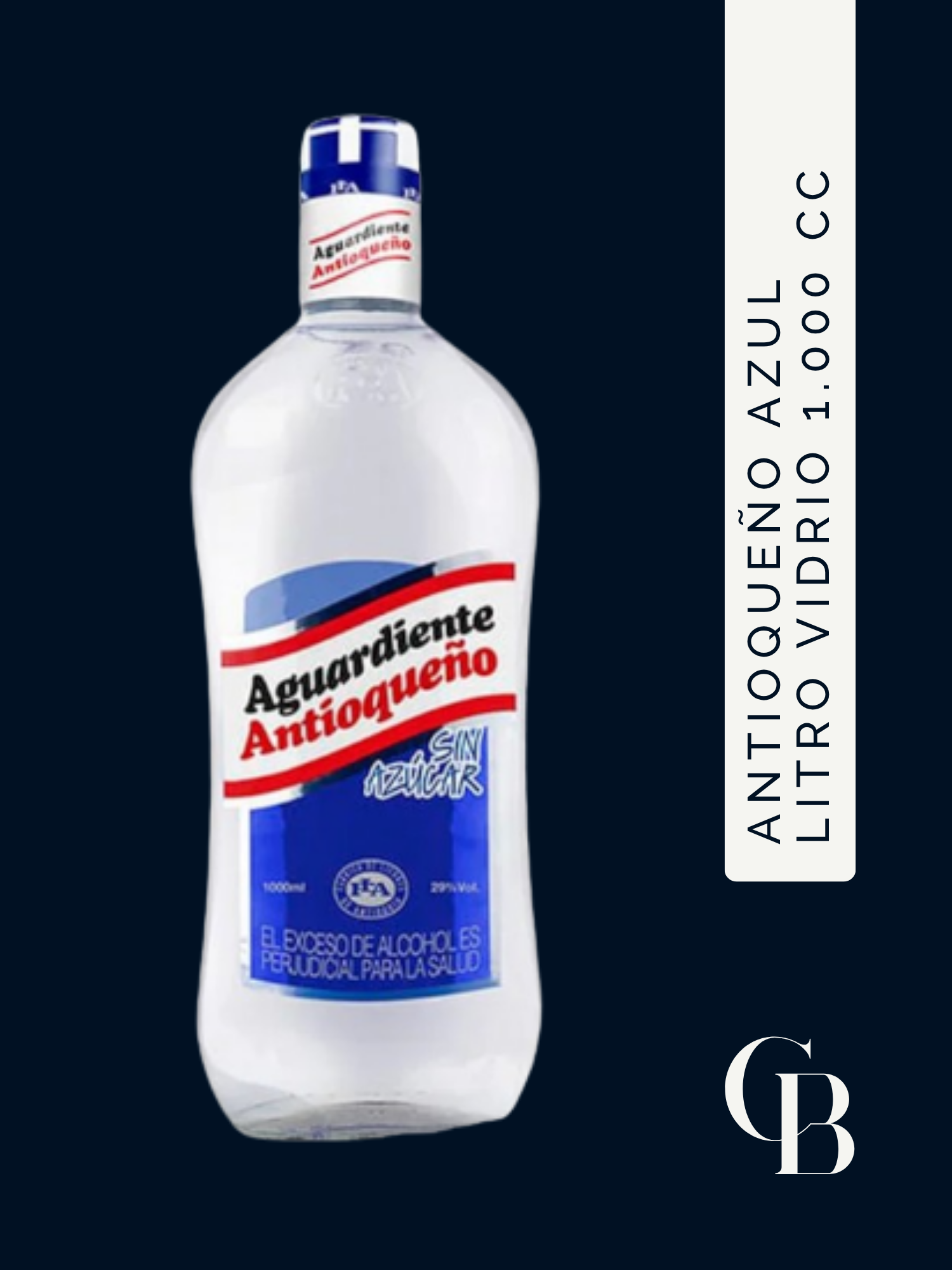 Antioqueño Azul Litro Vidrio 1.000 Cc