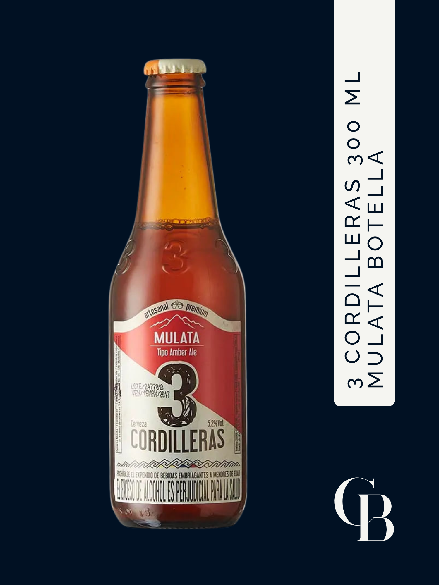 3 Cordilleras 300 Ml Mulata Botella