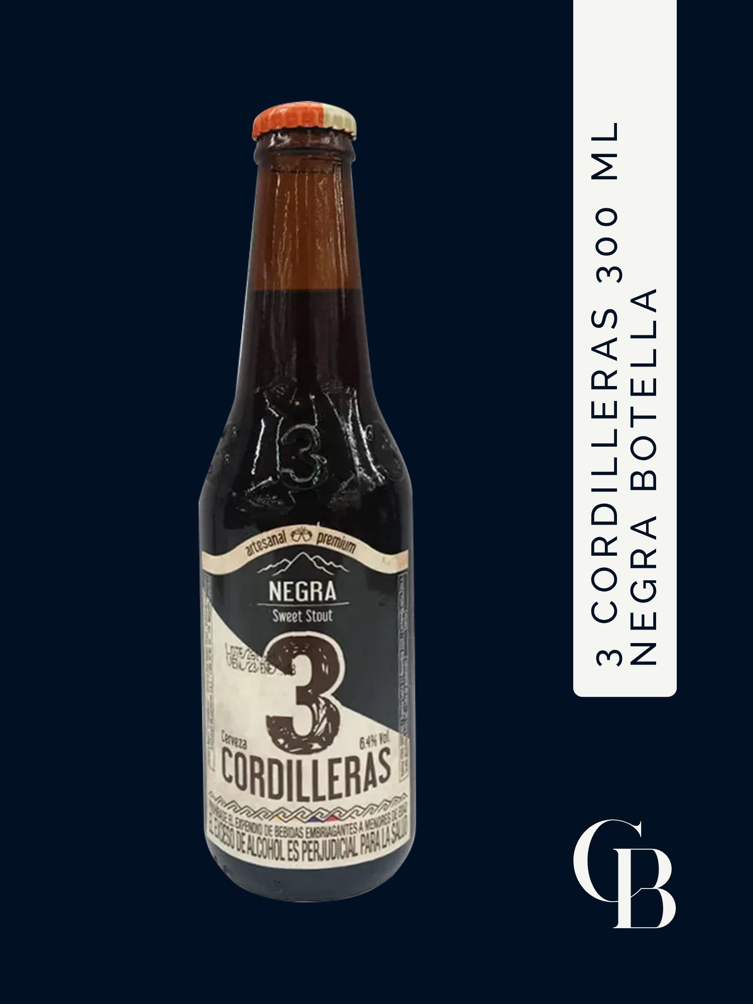 3 Cordilleras 300 Ml Negra Botella