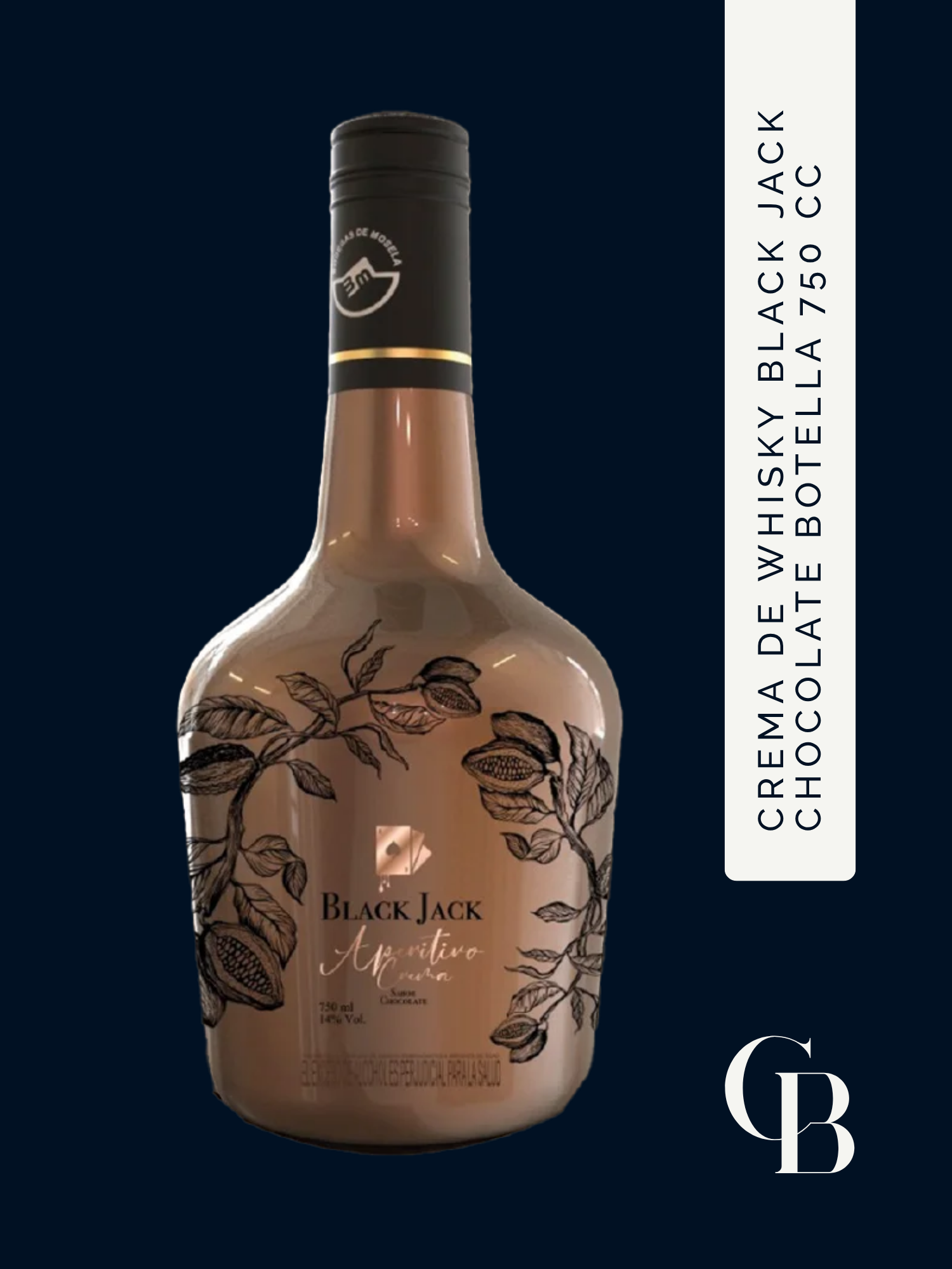 Crema De Whisky Black Jack Chocolate Botella 750 Cc